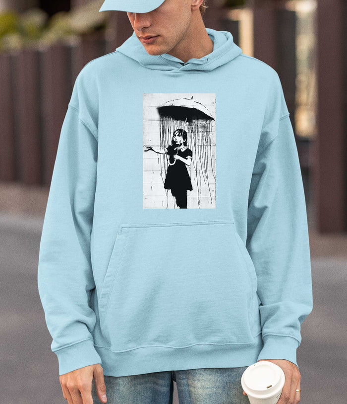 Banksy Hoodie - Umbrella Girl Banksy-Apparel