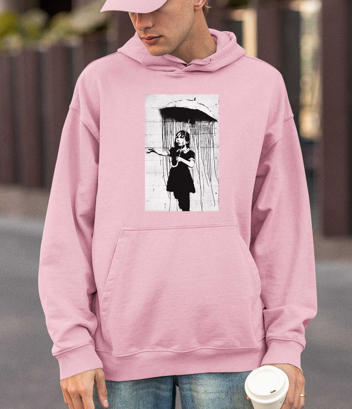 Banksy Hoodie - Umbrella Girl Banksy-Apparel