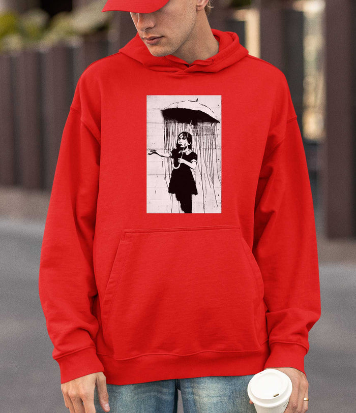 Banksy Hoodie - Umbrella Girl Banksy-Apparel