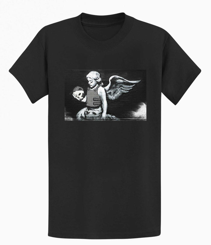 Banksy Men's T-shirt - Angel with Skull Banksy-Apparel