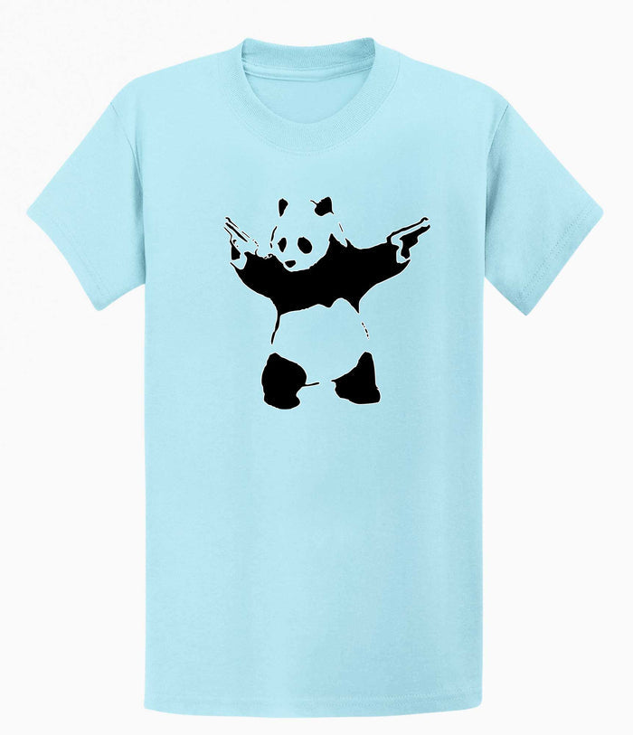 Banksy Mens T-shirt - Panda with a Gun Banksy-Apparel