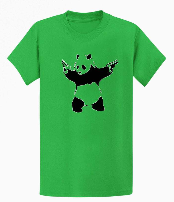 Banksy Mens T-shirt - Panda with a Gun Banksy-Apparel
