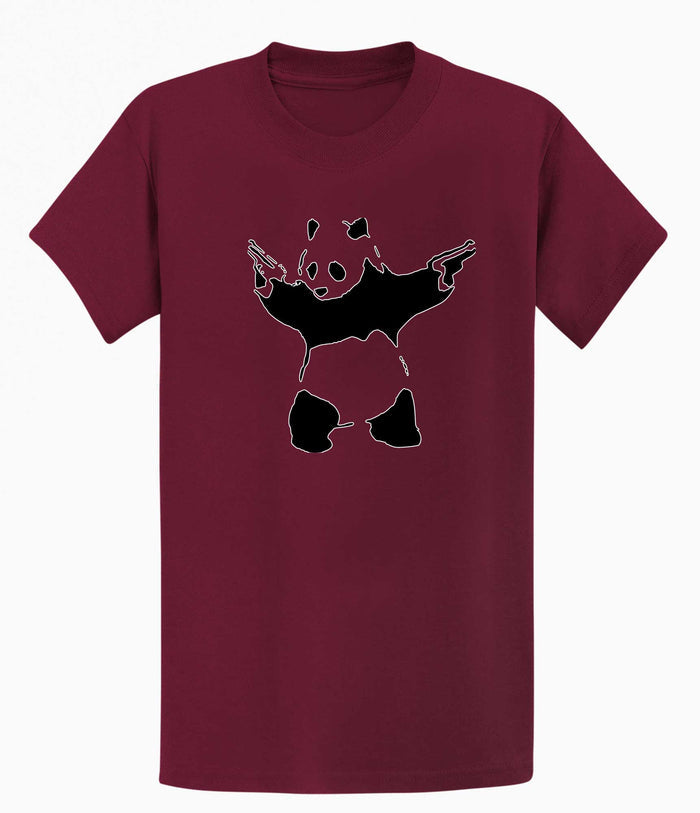Banksy Mens T-shirt - Panda with a Gun Banksy-Apparel