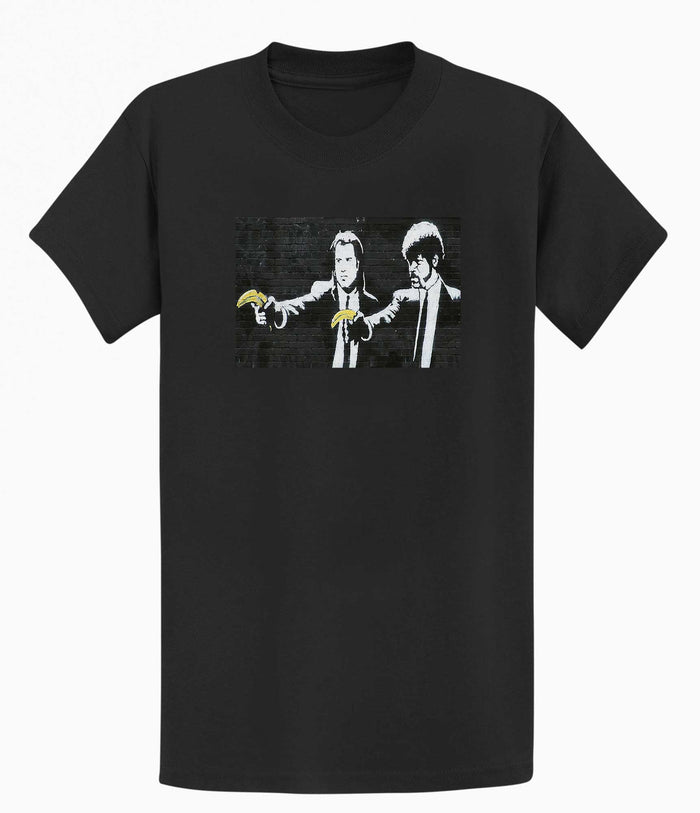 Banksy Mens T-shirt - Pulp Fiction Banana Gun Banksy-Apparel