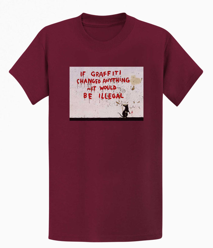 Banksy Unisex T-shirt  - If Graffiti Changed Anything Banksy-Apparel