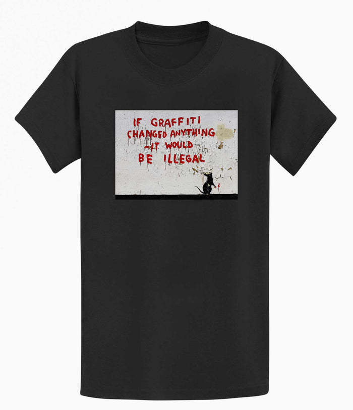 Banksy Unisex T-shirt  - If Graffiti Changed Anything Banksy-Apparel