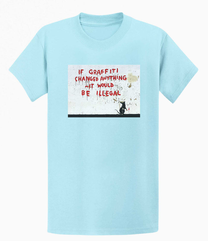 Banksy Unisex T-shirt  - If Graffiti Changed Anything Banksy-Apparel