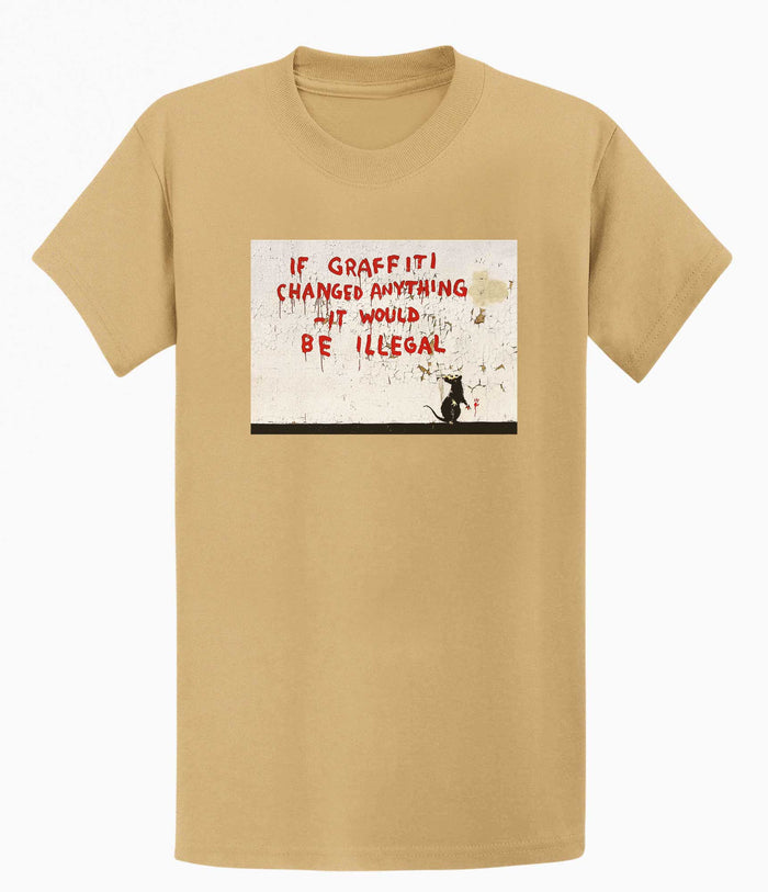 Banksy Unisex T-shirt  - If Graffiti Changed Anything Banksy-Apparel