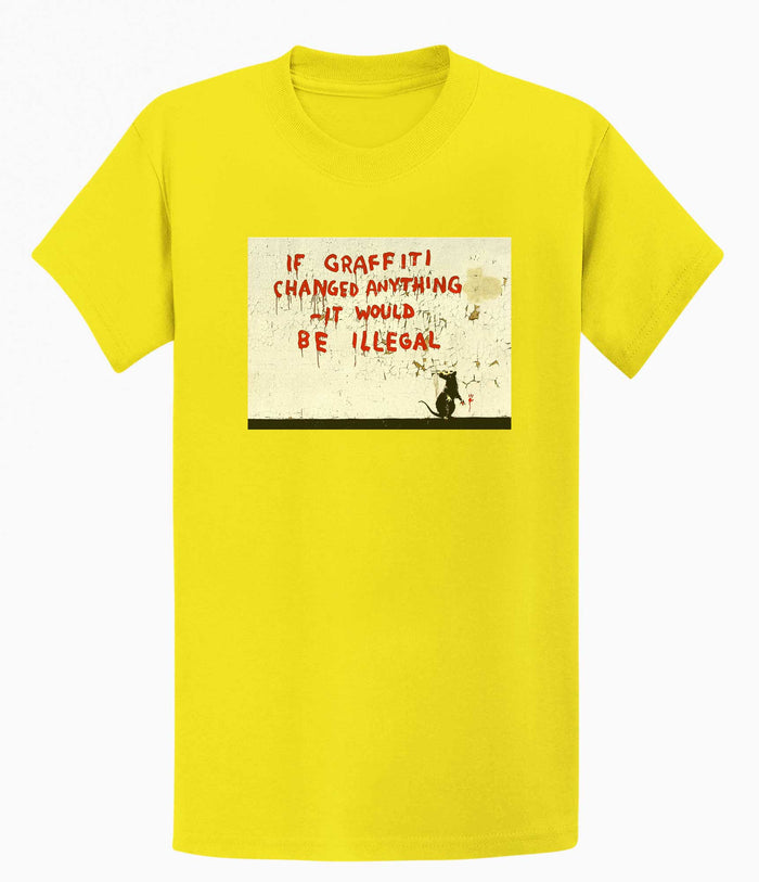 Banksy Unisex T-shirt  - If Graffiti Changed Anything Banksy-Apparel