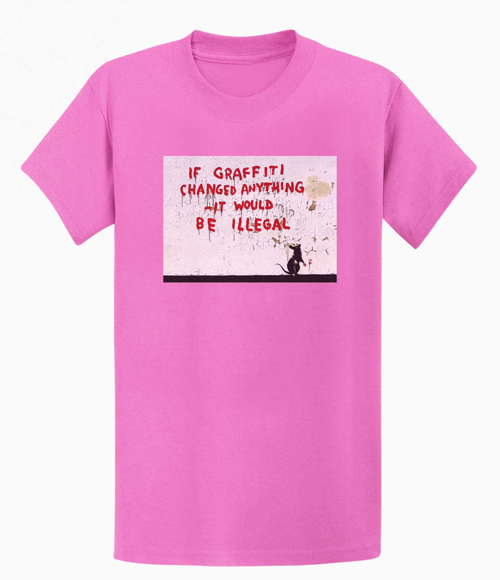 Banksy Unisex T-shirt  - If Graffiti Changed Anything Banksy-Apparel