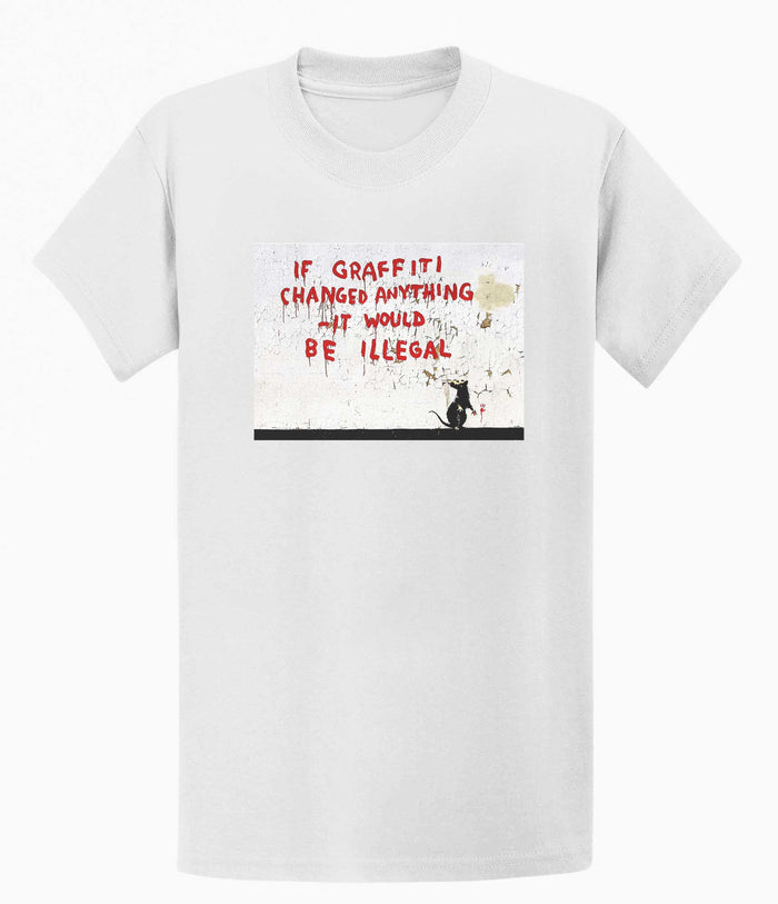 Banksy Unisex T-shirt  - If Graffiti Changed Anything Banksy-Apparel