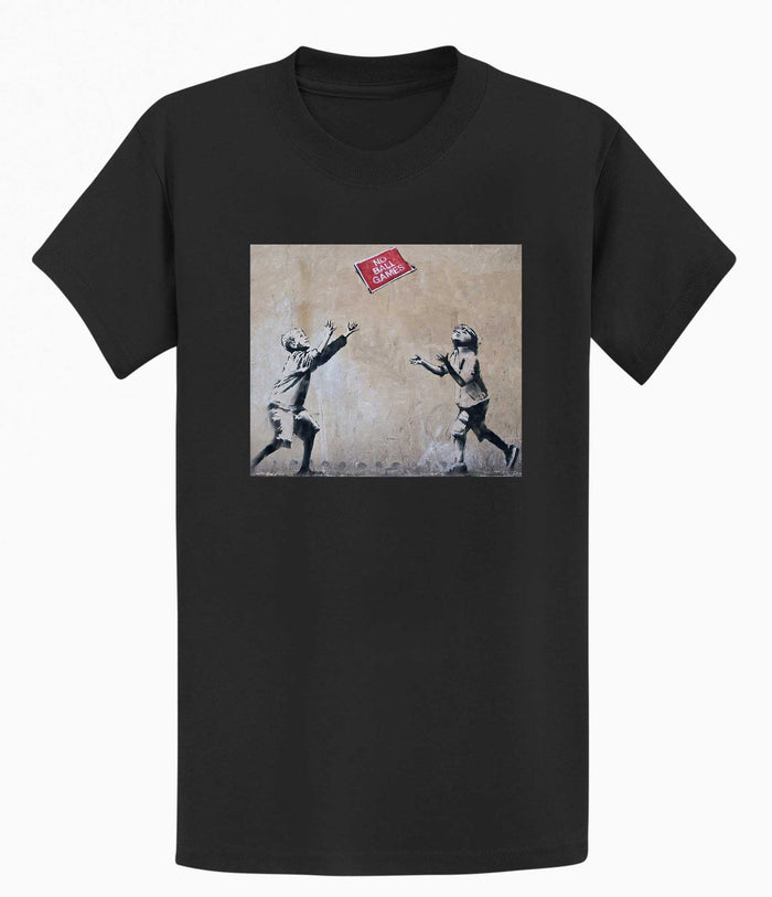 Banksy Unisex T-shirt  - No Ball Games Banksy-Apparel