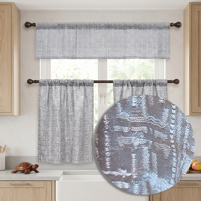 Basko Weave | Panel & Kitchen Curtain (Buy 1 Get 1 Free)