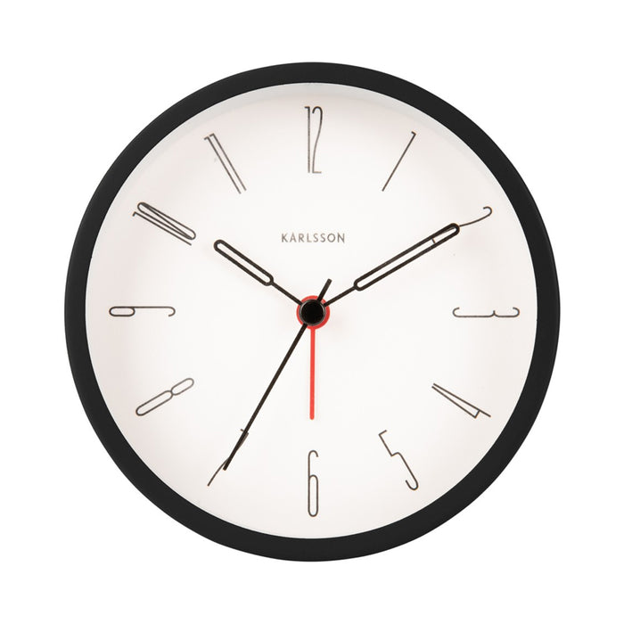 Karlsson Belle Alarm Clock - Black | Koop.co.nz