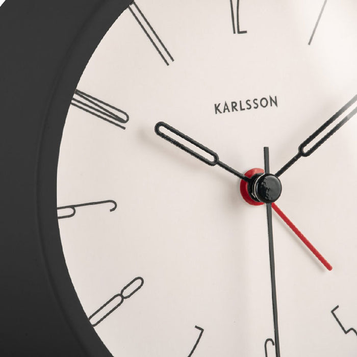 Karlsson Belle Alarm Clock - Black | Koop.co.nz