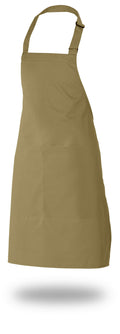 Bib Apron 34" X 33" Poly/Cotton Self Adjustable Neck Band With Pocket