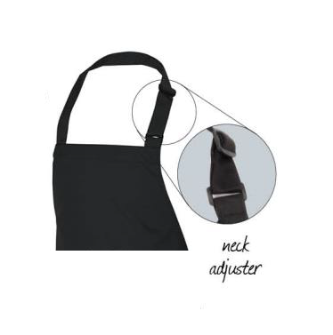 Bib Apron 34" X 33" Poly/Cotton Self Adjustable Neck Band With Pocket