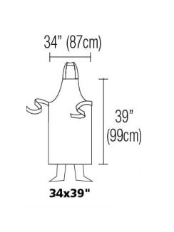 Bib Apron 34" X 39" Cotton With Pocket