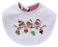 Bib, Christmas Birds on Branch