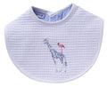 Bib, Giraffe & Flamingo (Blue/Pink)