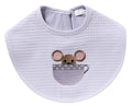 Bib, Mouse in Cup (Pewter)