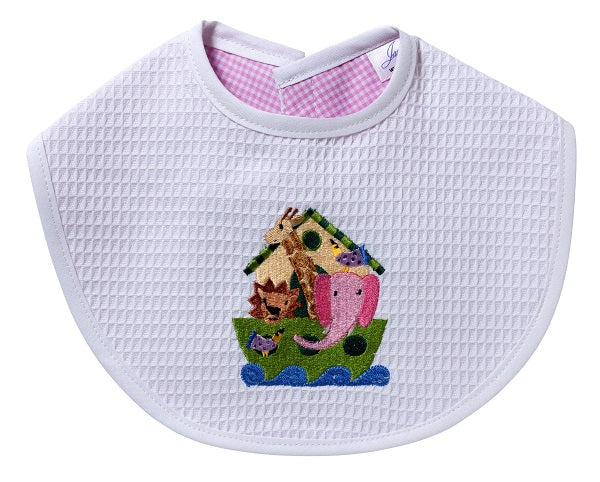 Bib, Noah's Ark (Pink)