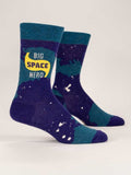 Big Space Nerd Men's-Crew Socks BLUEQ