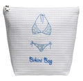 Bikini Bag, Cotton Waffle Weave - Bikini (Light Blue)