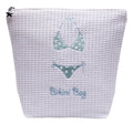 Bikini Bag, Cotton Waffle Weave, Bikini (Aqua)