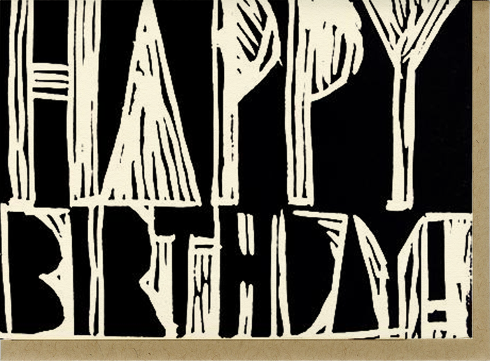 Birthday Woodblock