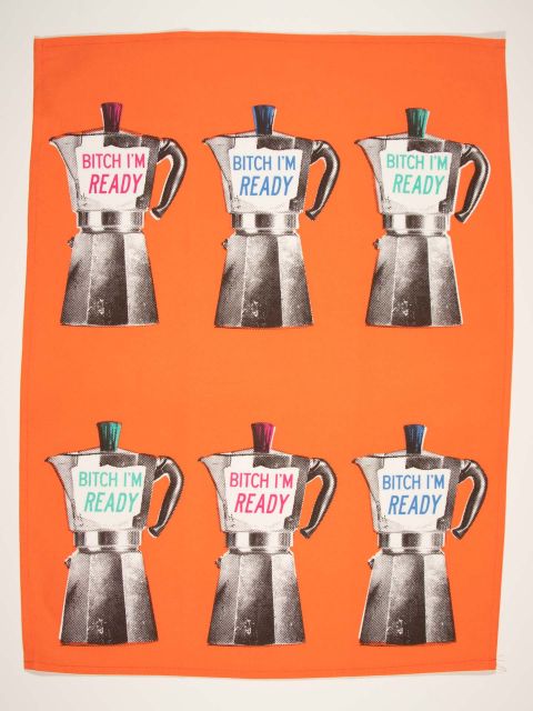 Bitch I'm Ready Dish  Dish Towel BLUEQ