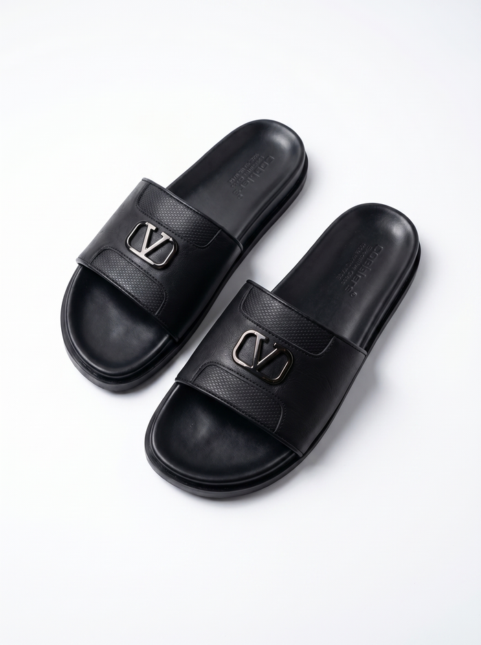 Black 777 Slippers