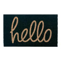 HRB Homeware Black Hello Doormat (45x75cm) | Koop.co.nz