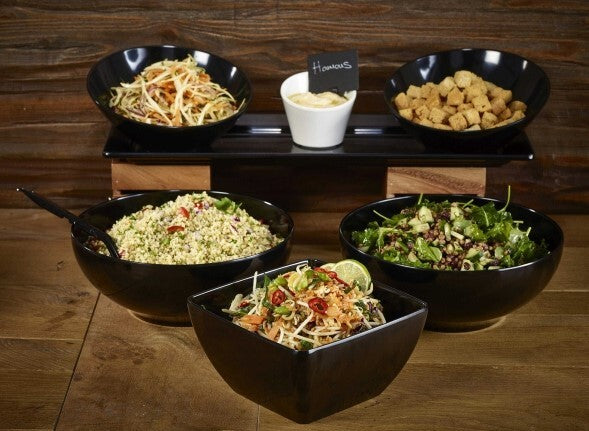 Black Melamine Slanted Buffet Bowl 30 x 29 x 13cm
