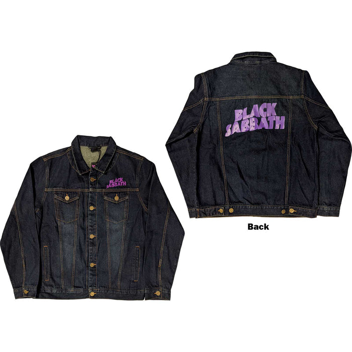 Black Sabbath Denim Jacket - Wavy Logo Rock Off