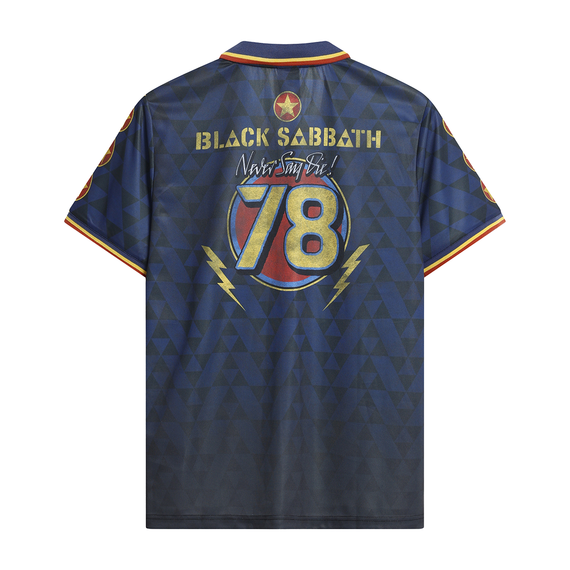 Black Sabbath Football Shirt -Never Say Die Amplified