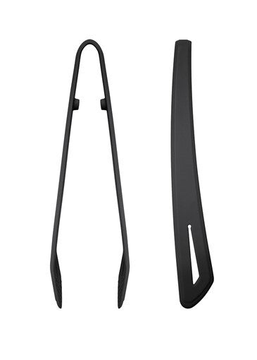 Black Silicone Tongs 29cm