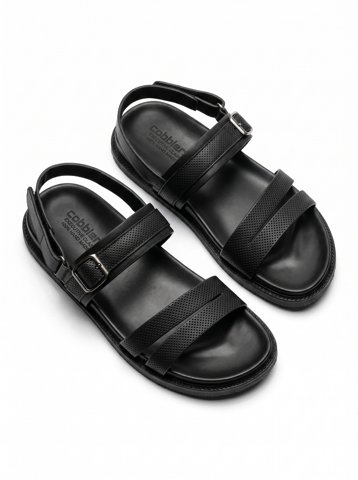 Black T-6-P Sandals