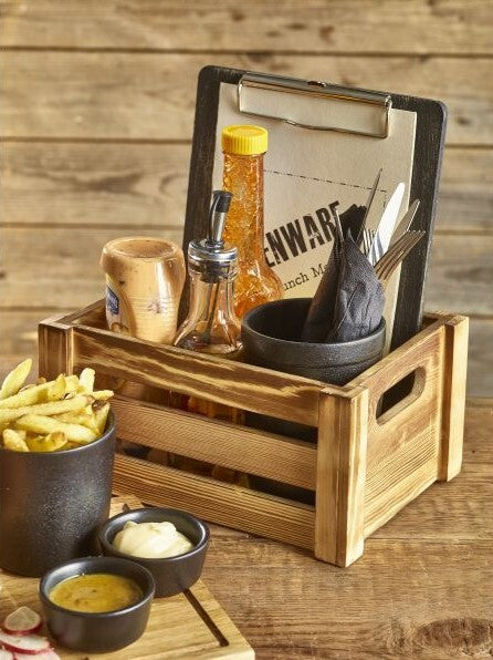 Black Wooden Menu Clipboard A5 18.5 x 24.5 x 0.6cm