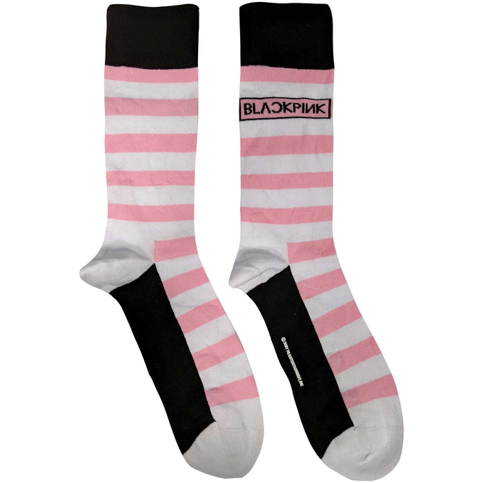 Blackpink Unisex Ankle Socks - Stripes & Logo Rock Off