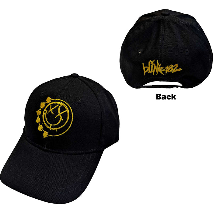 Blink 182 Unisex Baseball Cap - Yellow Six Arrow Smiley Rock Off
