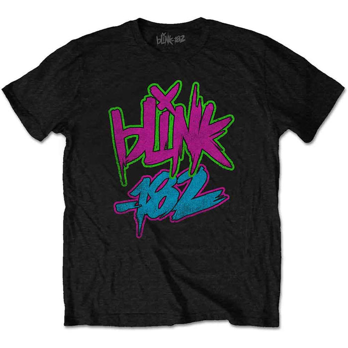 Blink 182 Unisex T-Shirt - Neon Logo Rock Off