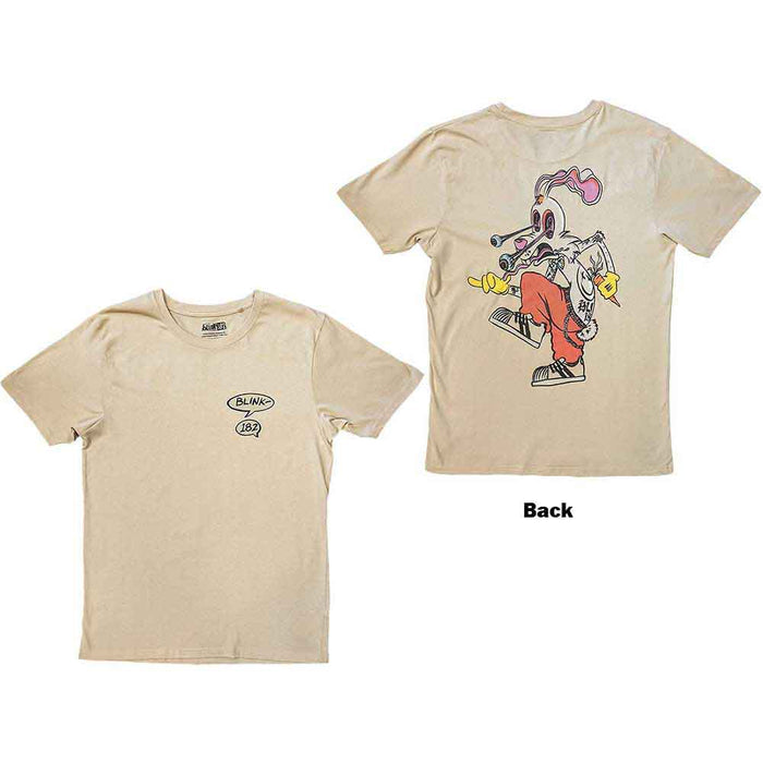 Blink 182 Unisex T-Shirt - Roger Rabbit (Back print) Rock Off