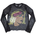Blondie Ladies Long Sleeve Mesh Crop Top: Punk Poster