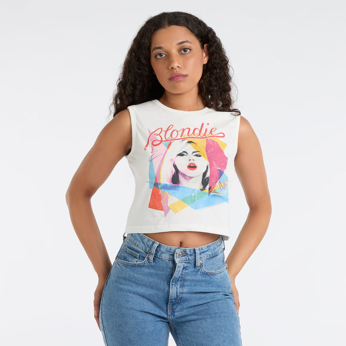 Blondie Sleeveless Crop Top, Ladies Amplified