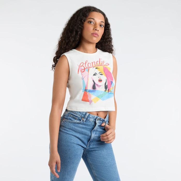 Blondie Sleeveless Crop Top, Ladies Amplified
