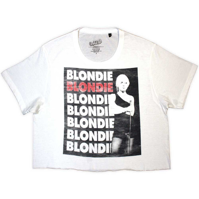 Blondies Crop Top, Stacked Logo Amplified