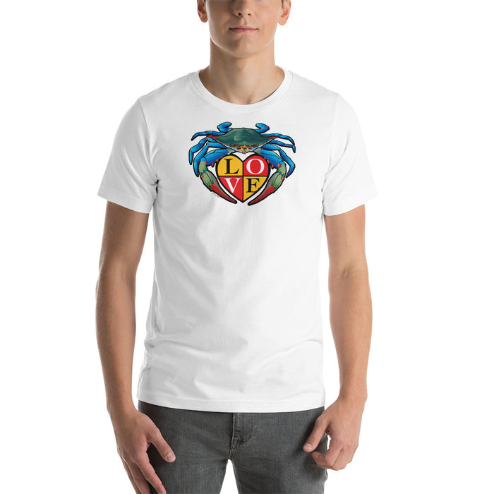 Blue Crab LOVE Crest - Short-Sleeve Unisex T-Shirt