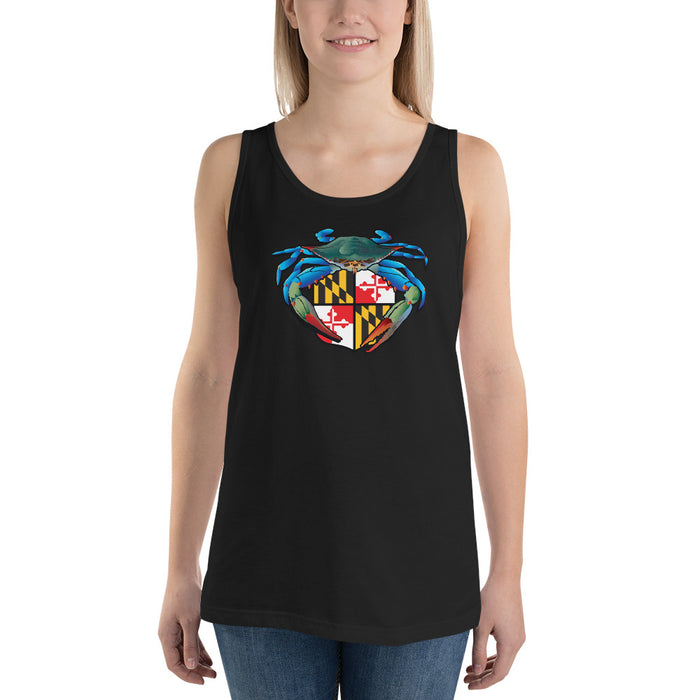 Blue Crab Maryland Crest, Unisex Tank Top