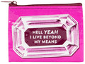 BlueQ - I Live Beyond My Means Coin Purse BLUEQ